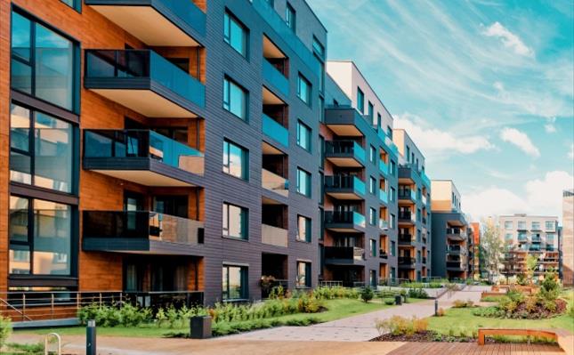 Europe modern complex of residential buildings Europe modern complex of residential buildings