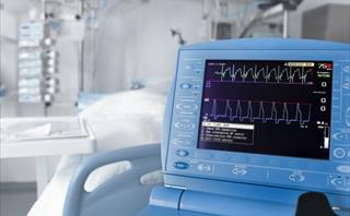 ICU Room and cardiovascular monitor
