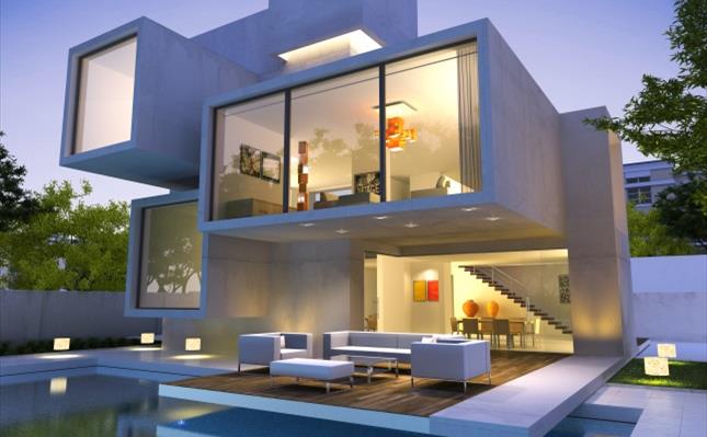 Contemporary house with pool Contemporary house with pool