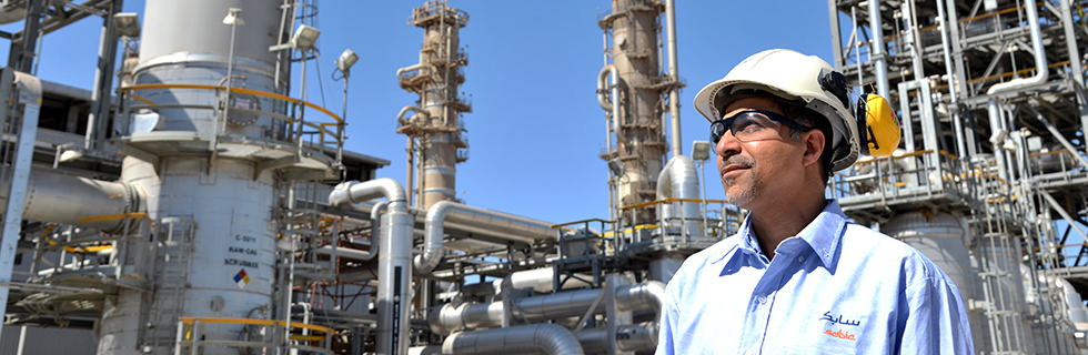 SABIC engineer at a plant