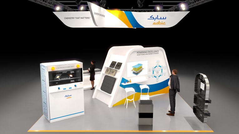 SABIC at battery show booth mock-up