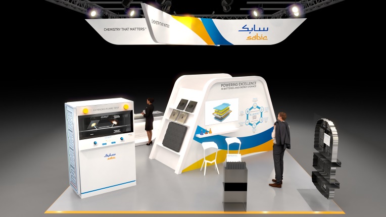 SABIC at battery show booth mock-up
