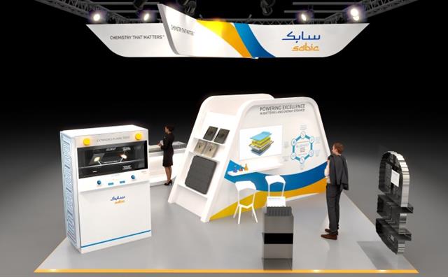 SABIC at battery show booth mock-up