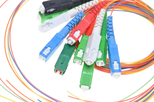 Colorful fiber optic cable connector