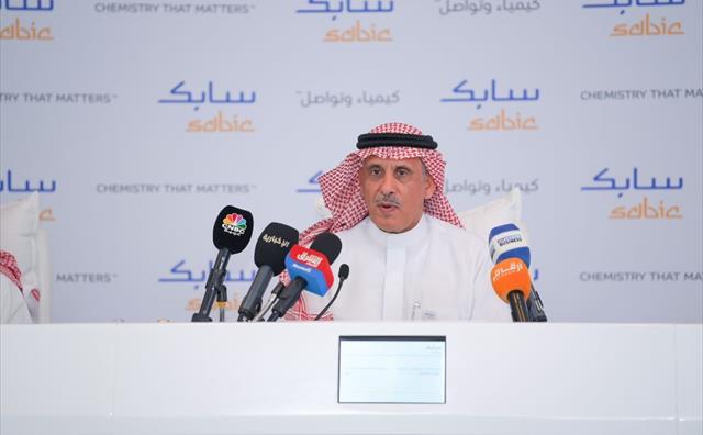 SABIC CEO, Abdulrahman Al-Fageeh, during the reception held with global business figures and policy makers.